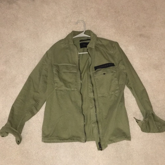 Zara Jackets & Coats Zara Jean Jacket Olive Green Poshmark